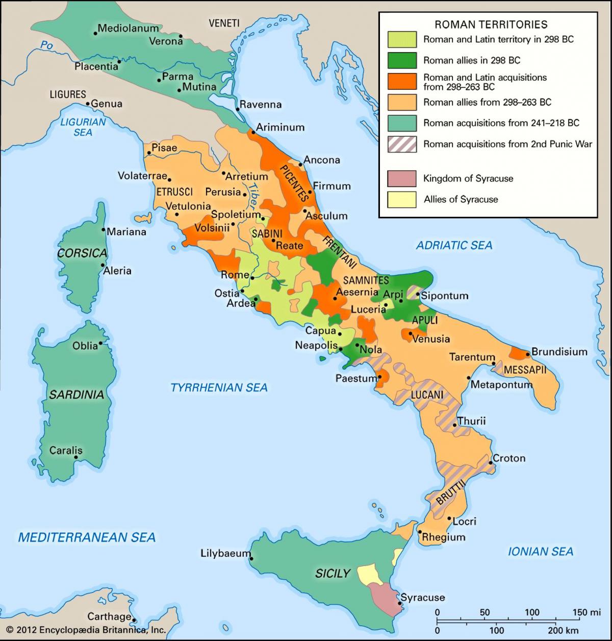 الخريطة التاريخية لإيطاليا