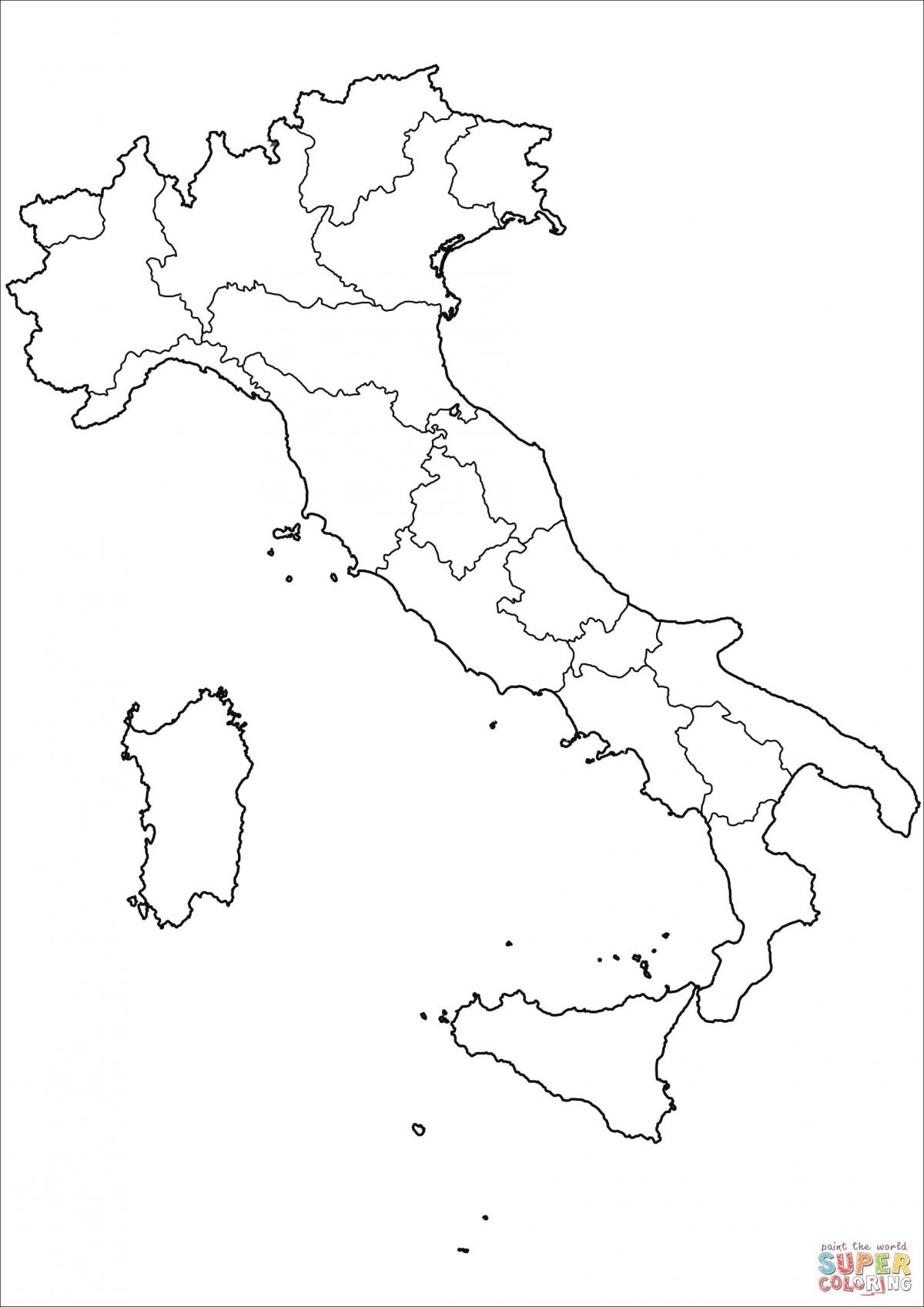 خريطة إيطاليا الفارغة