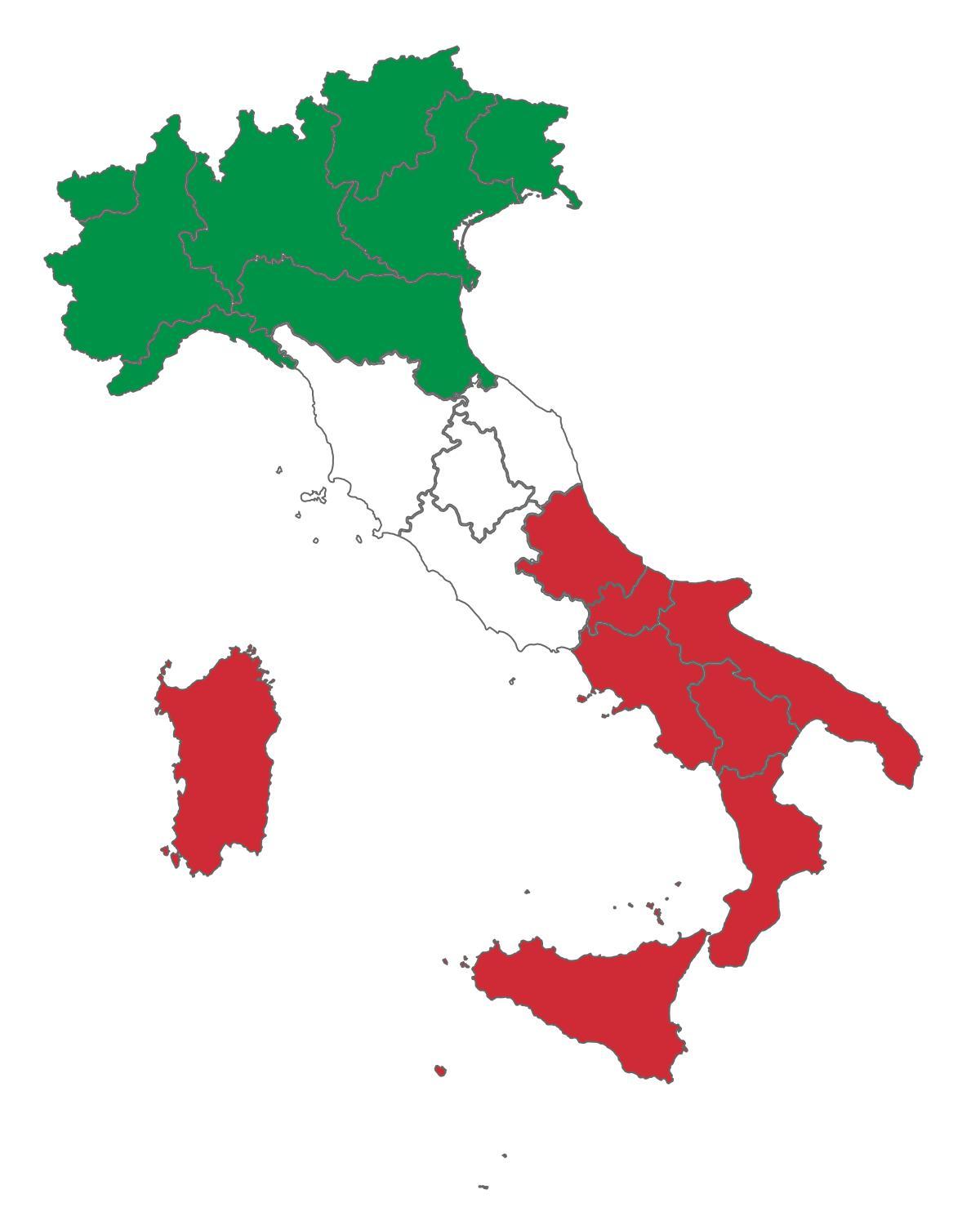 خريطة إيطاليا العلم
