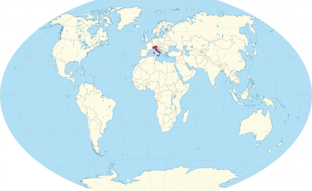 إيطاليا موقعة على عالم خريطة