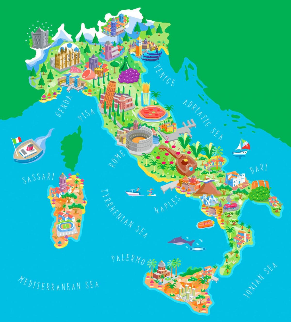 خريطة السفر إيطاليا
