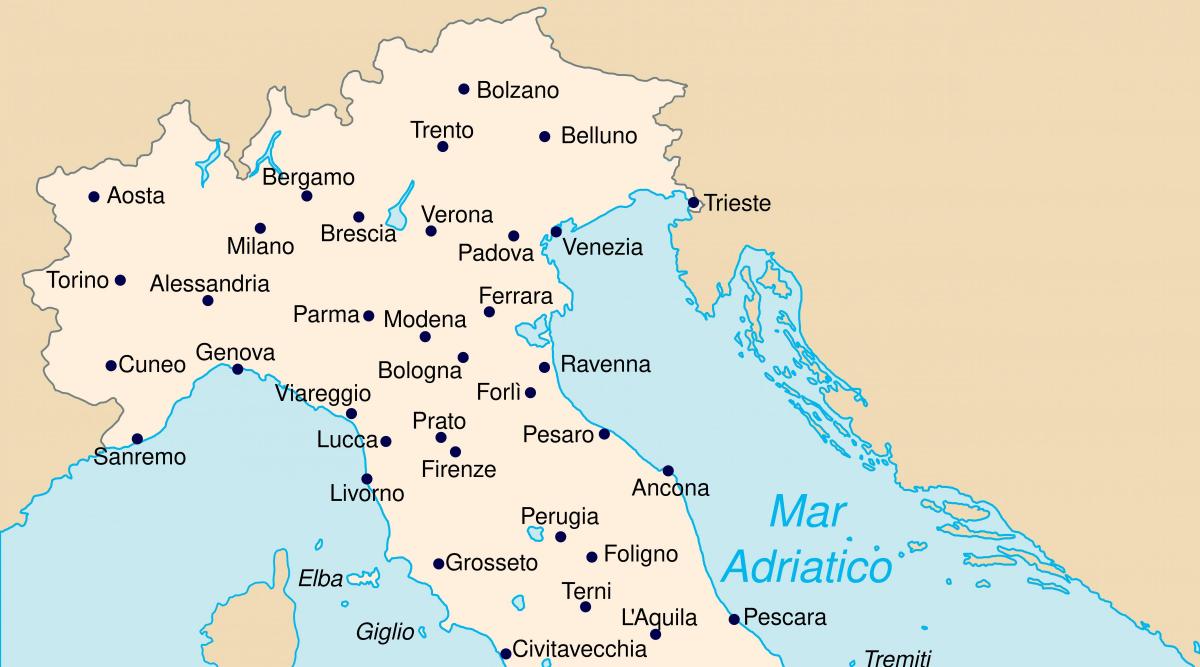 خريطة شمال إيطاليا
